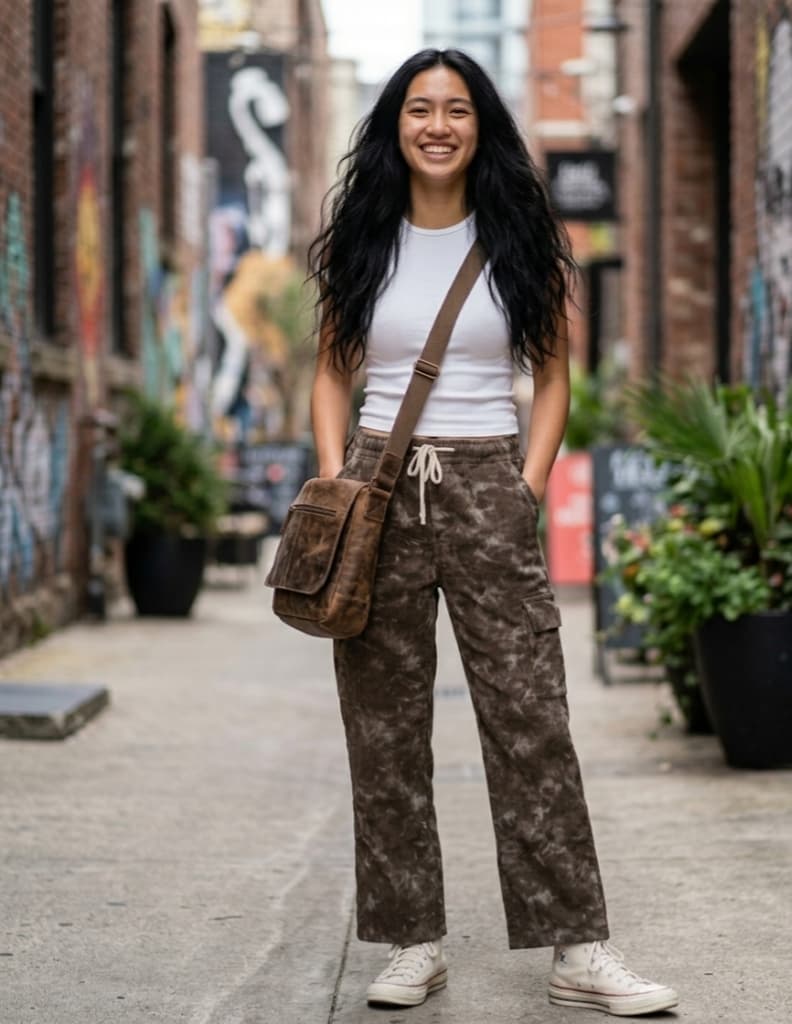 Pantalon Marmoleado Café claro