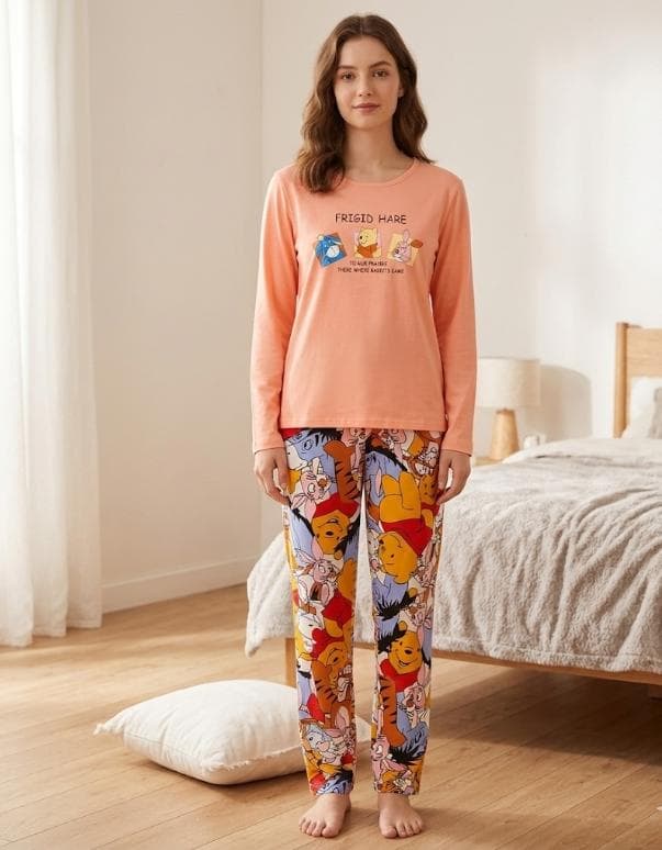 Pijama Winnie - Salmon - 2 Piezas