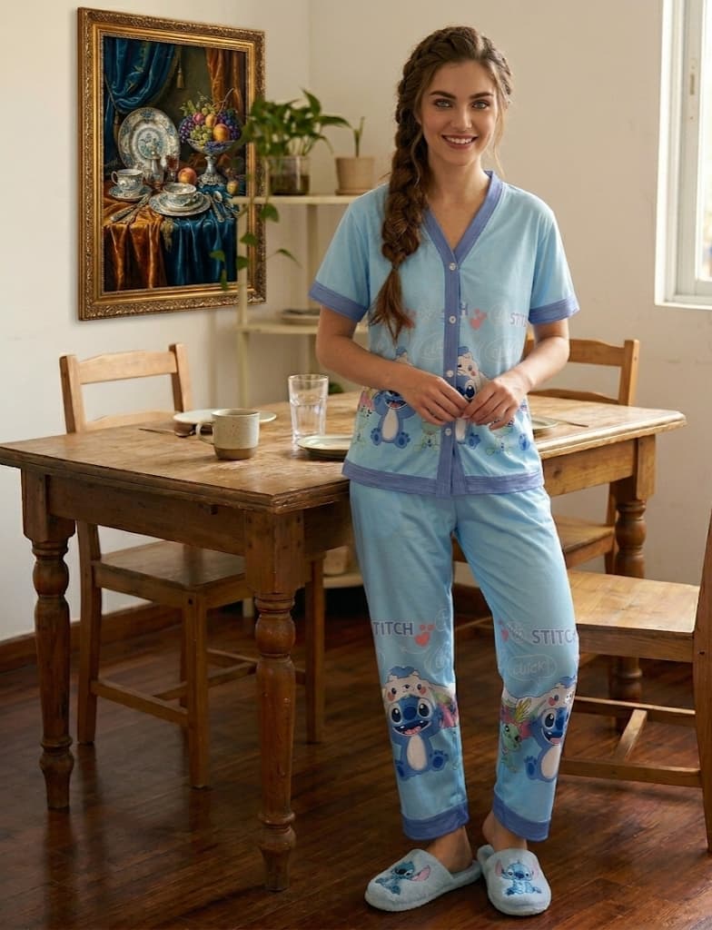 Pijama Stitch - Azul