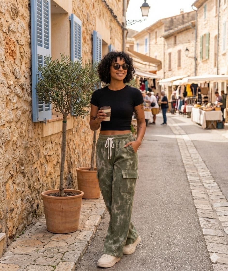 Pantalon Marmoleado - verde