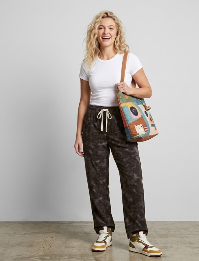 Pantalon Marmoleado Café oscuro