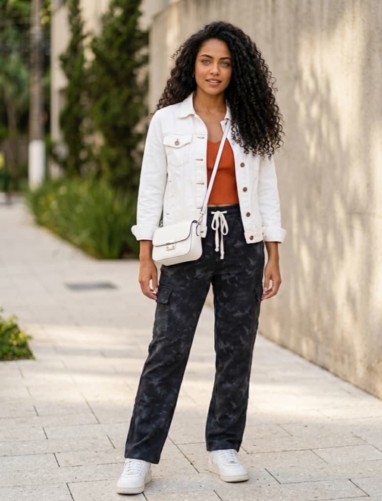 Pantalon Marmoleado Negro