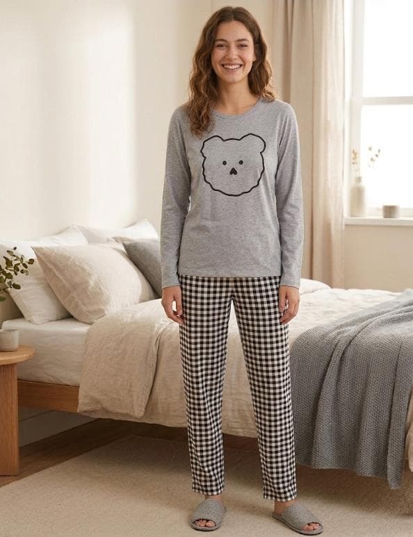 Pijama Koala Gris - 2 Piezas